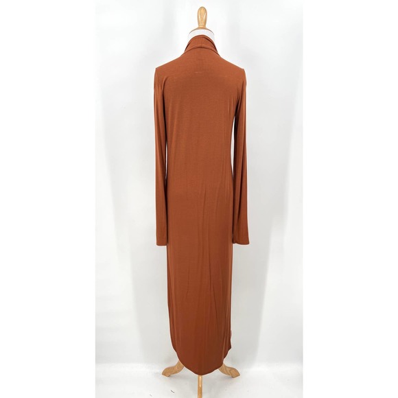 RILLER & FOUNT High Low Cardigan Womens Small Rust Brown Open Long Sleeve - Picture 4 of 12